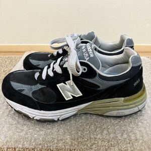 New Balance WR993BK オリジナル 23.5cm ニューバランス 黒 made in USA 加水分解 ジャンク レディース 米製 black ブラック