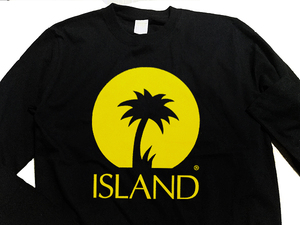 送込 ISLAND Records アイランドレコード　ロンT 長袖Tシャツ 黒 XLサイズ