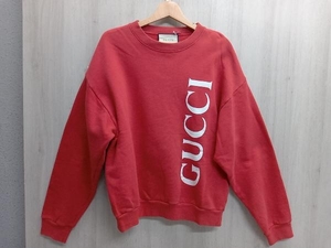 GUCCI 599345 XJB1C トレーナー サイズM レッド×ホワイトロゴ 赤×白 店舗受取可