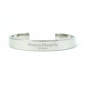 極美品△Maison Margiela 11 メゾンマルジェラ11 ロゴ入り バングル ブレスレット アクセサリー SV925 シルバー 箱付き 伊製 重量19.4g