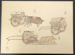 s2511715真作　浮世絵　楊洲周延 故実叢書　輿車図考 木版画　錦絵　