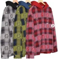 Supreme Hooded Shadow Plaid Shirt