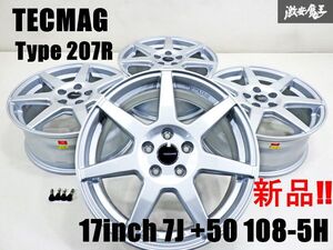 【 新品 未使用!! 】 TECMAG テクマグ TYPE 207R 17インチ 7J +50 PCD 108 5H ホイール 単体 4本 【ボルボ専用設計】V40 V60 S60 V70 棚47A