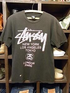 STUSSY WORLD TOUR 半袖 Tシャツ SIZE S 黒 ステューシー ワールドツアー