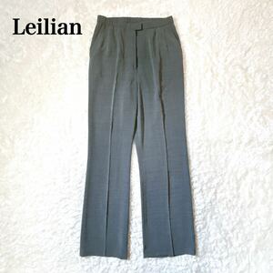 Leilian レリアン スラックス パンツ グレー 9号 M レディース C62417-46