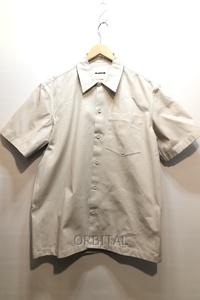 経堂) ジルサンダー Jil Sander 半袖 コットンシャツ サイズ40 ライトグレー 23SS メンズ J22DL0109