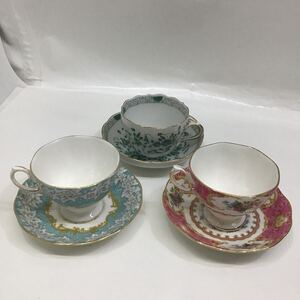 （宝）【同梱可】おまとめ　 ROYAL ALBERT ロイヤルアルバートX2客　マイセンX1客　 ソーサー　 カップ　 ティーカップ　 コーヒーカップ