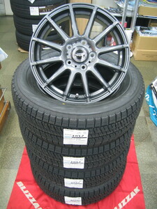 ブリヂストン 国産 スタッドレス タイヤ VRX2 205/65R16 205/65-16 ＆ アルミホイール 新品 4本 即納OK 送料無料 ヤリスクロス、エスティマ