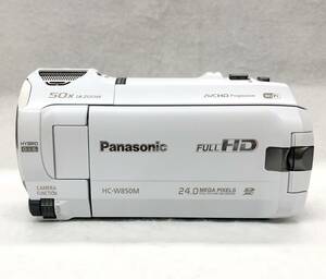 Panasonic / FULL HD / HC-W850M / パナソニック / デジタルビデオカメラ / ホワイト / バッテリー2個 充電器付き / 通電確認済み / 現状品