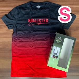 【新品】ホリスター HOLLISTER Tシャツ 黒x赤 メンズS