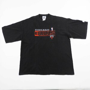 シカゴブルズ 半袖 Tシャツ ブラック size XL #19942 送料360円 LOGO ATHLETIC CHICAGO BULLS NBA バスケ アメカジ 刺繍