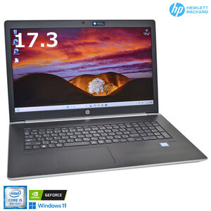 GeForce搭載 17.3型 HP ProBook 470 G5 Core i5 8250U 新品m.2SSD512G HDD500G メモリ8G Webカメラ Wi-Fi USBType-C Windows11