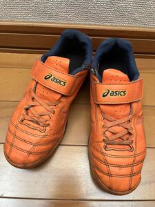 送安 アシックス ジュニオーレ 21.5cm オレンジ サッカー シューズ フットサル スニーカー 靴 トレーニング asics ランニング