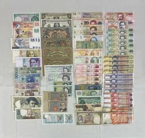 外国紙幣　旧紙幣　66枚おまとめ　ニュージーランド　フィリピン　アルゼンチン　トルコ　イギリス　ドイツ　ポーランド　アメリカなど