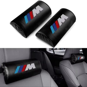 国内配送 2個セット BMW M Performance Mパフォーマンス Mスポーツ カーボンファイバー ネックパッド ヘッドレスト ピロー クッション c