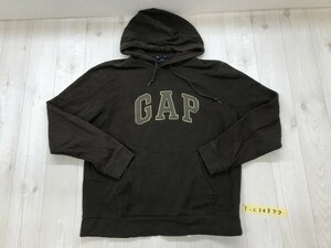 GAP ギャップ メンズ ロゴワッペン フーディー パーカー M 茶色