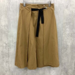 [PT13625] エスマックスマーラ スカート ひざ丈 フレア ブラウン系 155/60A S Max Mara