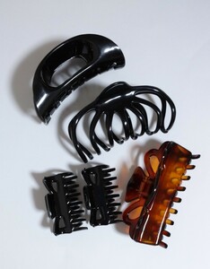 [新品]ヘアアクセサリー/ クリックヘアクリップ/ヘアクリップ　4個セット