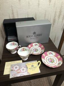 ■新品■ ROYAL ALBERT/ロイヤルアルバート カップ ソーサー(2客) Fine Bone China/ENGLAND 箱付き 食器/テーブルウェア 