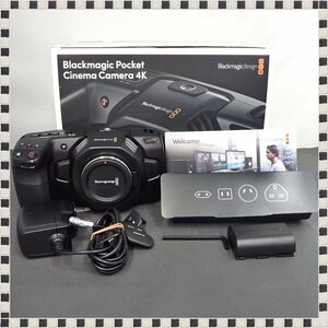 【 良品 】 Blackmagic Pocket Cinema Camera 4K ボディ デジタルフィルムカメラ 付属品有 ブラックマジック 1円スタート