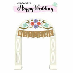 コンコンブル　WELCOME アーチ　Happy Wedding　イースター　デコレ　DECOLE　concombre　結婚式　ウエディング　マスコット　