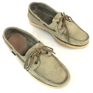 パラブーツ/PARABOOT/MARINEモデル☆本革/マッケイ製法/モカシン/デッキシューズ【7.5/26.0/ベージュ/BEIGE】スリッポン◇bJ-77