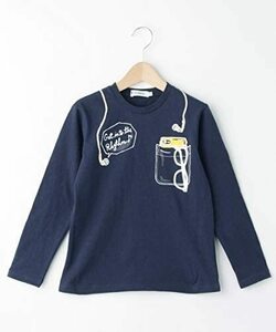 新品 THE SHOP TK メガネグラフィックTシャツ ブルー系 15(150cm) 定価1089円