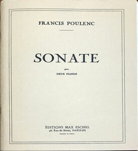 プーランク 2台のピアノのためのソナタ (2台ピアノ) 輸入楽譜 Poulenc Sonate pour Deux Pianos 洋書