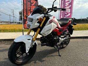 中古車　ホンダ　グロムGROM モデル年式2020 タケガワリアショック　キャリア　USB ヘルメットホルダー　取説　スペアキー