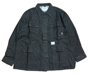 未使用品 23ss wtaps 231WVDT-SHM02 JMOD / LS / COTTON. DENIM. PASTHG ダブルタップス デニムシャツ ２