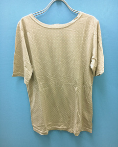 新古品 chloro sister 半袖 Tシャツ ベージュ 水玉 34サイズ E-197