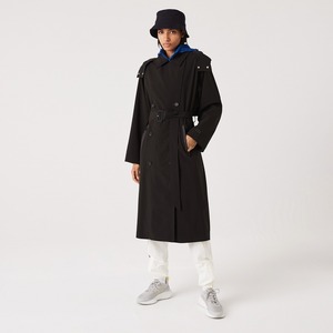 ラコステ 撥水ストレッチトレンチコート オシャレ ストリート 通勤 通学 レディース WOMEN BF4478L-031 WATER REPELLENT STRETCH BLACK L