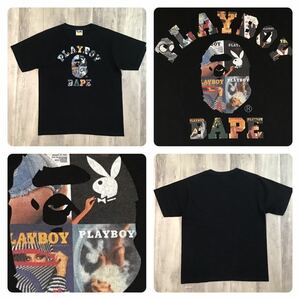 ★激レア★ PLAYBOY × BAPE カレッジロゴ Tシャツ Mサイズ a bathing ape プレイボーイ エイプ ベイプ アベイシングエイプ w96