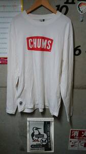 CHUMS 長袖Tシャツ　M　ホワイト　チャムス