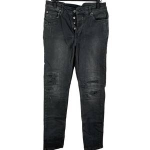 Ksubi(スビ) Van Winkle Damaged Denim Pants (black)