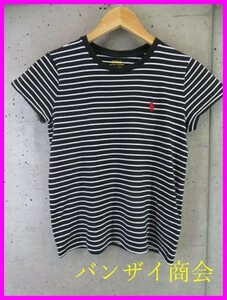 【送料300円可】5160s1◆良品です◆Ralph Lauren ラルフローレン マリンボーダー 半袖Tシャツ S/カットソー/ポロシャツ/ジャケット/女性