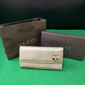 ★☆ 美品！ブランド/レディース ブランド財布 GUCCI/グッチ ラブリーハート/ゴールド/長財布