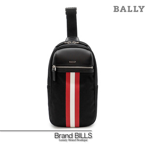 未使用品 BALLY バリー TERREL.O ボディバッグ ショルダーバッグ ナイロン レザー ブラック シルバー金具