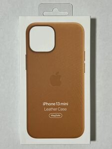 ◆新品◆Apple純正◆iPhone 13 mini レザーケース（ゴールデンブラウン）