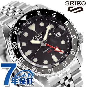 セイコー5 スポーツ 限定モデル SKX GMTモデル 自動巻き 機械式 腕時計 SBSC001 SEIKO ブラック