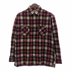 SALE// 90年代 Dickies ディッキーズ フランネルシャツ アメカジ カジュアル タータンチェック マルチカラー (メンズ L) Q0374