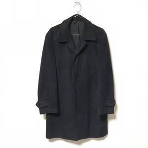 訳アリ★Paul Smith ポール・スミス★メンズ ウール ボタン留め ハーフコート チェスターコート コート 黒 ブラック size L