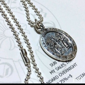 【美品】CHROME HEARTS　クロムハーツ　エンジェルメダルオーバルV2 インヴォイスコピー ボールチェーン