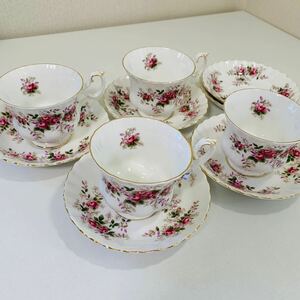 ② ROYAL ALBERT BONE CHINA ENGLAND LAVENDER ROSE ロイヤルアルバート ラベンダーローズ カップ&ソーサー 花柄 金縁 洋食器