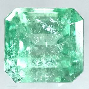 (天然エメラルド0.575ct)j 約4.9×4.6mmソーティング付 ルース 裸石 宝石 ジュエリーjewerly emerald BB9/BB9 i