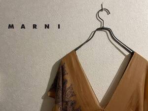 ◯ MARNI フラッター フリル ワンピース / マルニ アラベスク チュニック シルク ノースリーブ キャミ レース 40 Ladies #Sirchive