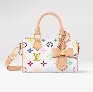 【即日発送】【公式サイト即完売商品】平野紫耀着用アイテム　 LOUIS VUITTON ルイヴィトン　村上隆　ナノスピーディ　白　マルチカラー