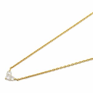 STAR JEWELRY スタージュエリー ネックレス ミステリアスハート ダイヤ ネックレス クリア系 K18（イエローゴールド） 中古 レディース