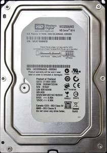 WesternDigital WD3200AAKS ディスク容量:320GB SATA300 HDD 2009年製造 (Cristal DiscInfo 正常) 使用時間 34730H (管:EH130