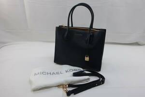 【送900円】　701　MICHAEL KORS　マイケルコース　2way　ショルダーバッグ/ハンドバッグ　スクエア　ネイビー　保存袋付き